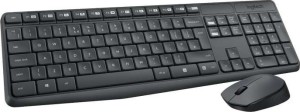 Logitech MK235 Wireless Combo Keyboard and Mouse, English Arabic Layout, Grey | 920-007927