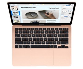 Apple MacBook Air (2020) M1 chip with 8 core CPU, 7 core GPU, and 16 core Neural Engine, 8GB unified memory, 256GB SSD storage, 13-inch Retina display with True Tone, Magic Keyboard UK English, Gold | MGND3LL/A