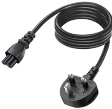 Power Cable for Laptop Adapter / Charger C5 3 pin UK